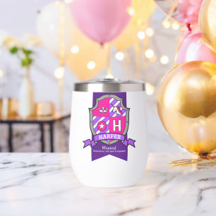 Harper letter H crest pink unicorn name meaning