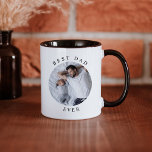HARPER Modern Round Photo Best Dad Ever Coffee Mug<br><div class="desc">This ceramic mug features a round photo and modern minimalist font with the phrase, "best dad ever". Easily replace the photo on this personalizable mug and change the font or wording if need be. This coffee mug is the perfect gift for Father's day, a birthday, or Christmas for your favourite...</div>