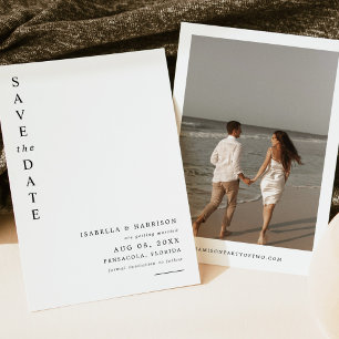 HARPER Modern Simple Photo Wedding Save the Date Invitation