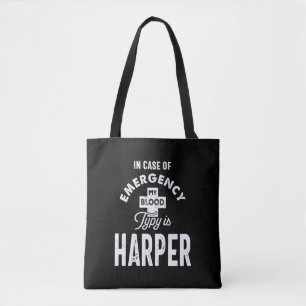 Harper Personalized Name Birthday Gift Tote Bag