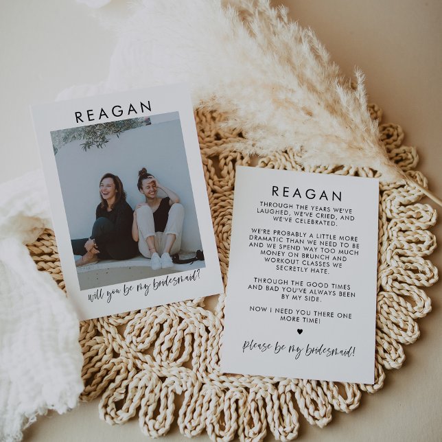 HARPER photo bridesmaid proposal Invitation (Creator Uploaded)