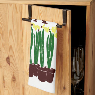 Harper's 1899 Edward Penfield Daffodils Kitchen Towel