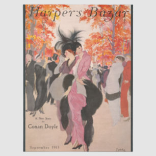 Harper's Bazaar fall fashion 1913 art deco Tissue Paper