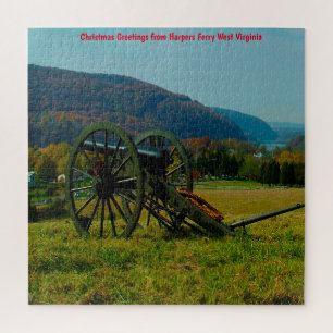 Harpers Ferry Old Cannon. West Virginia. Jigsaw Pu Jigsaw Puzzle