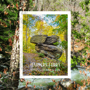 Harpers Ferry, sentier Loudoun, carte postale d'au