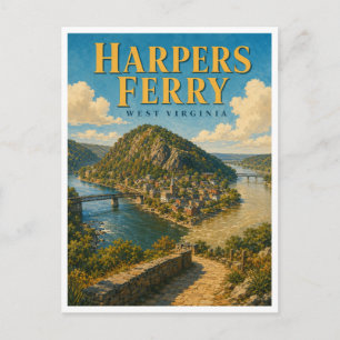 Harpers Ferry West Virginia The Point GeoSaga Postcard
