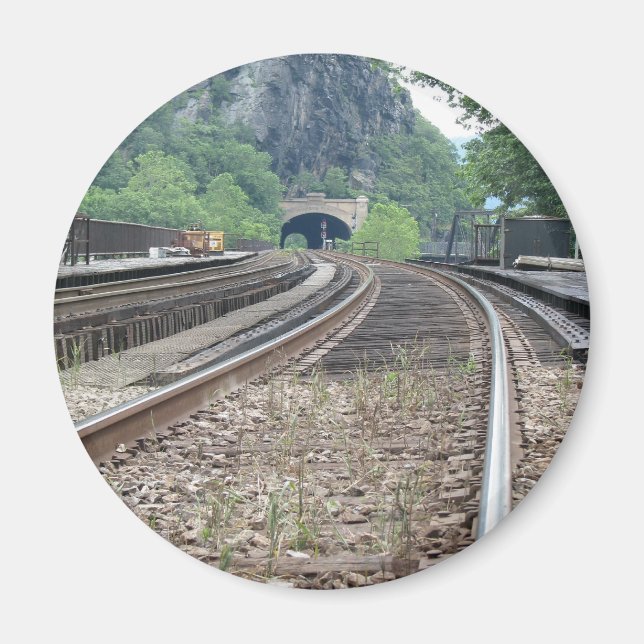 Harpers Ferry WV Railroad Trails Magnet (Devant)
