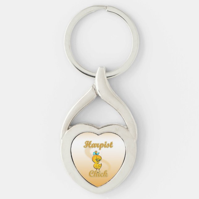 Harpist Chick Keychain (Front)