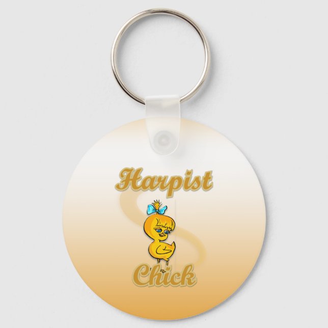 Harpist Chick Keychain (Front)