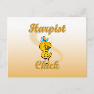 Harpist Chick Postcard
