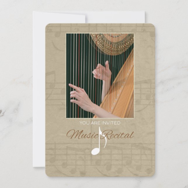 Harpist Music Recital Invitation (Front)