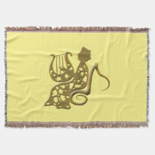 Harpist Throw Blanket