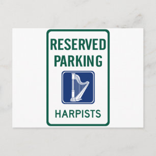 Harpists Parking Postcard