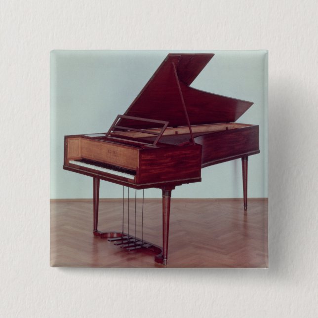 Harpsichord belonging to Ludwig van Beethoven 2 Inch Square Button (Front)