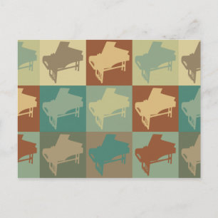 Harpsichord Pop Art Postcard
