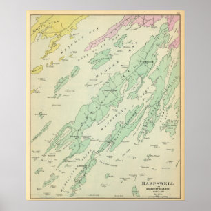 Harpswell, adjacent islands poster