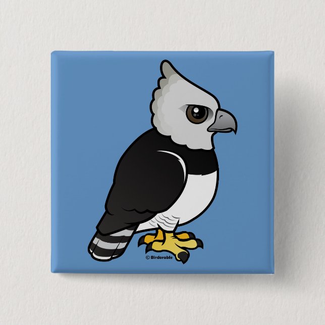 Harpy Eagle 2 Inch Square Button (Front)