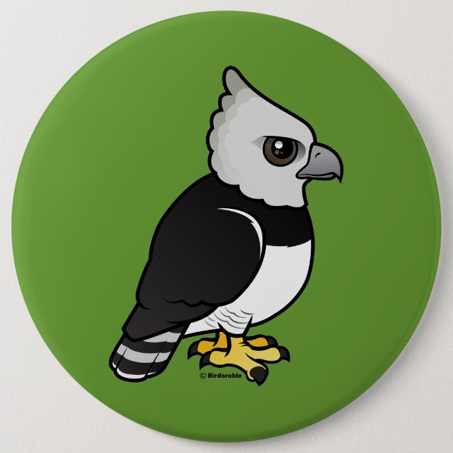 Harpy Eagle 6 Inch Round Button (Front)