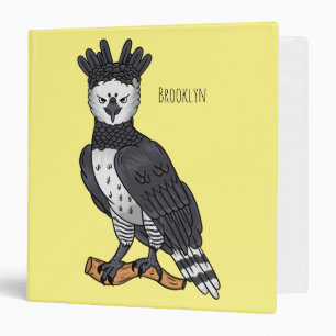Harpy eagle cartoon illustration binder