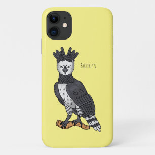 Harpy eagle cartoon illustration iPhone 11 case