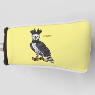 Harpy eagle cartoon illustration golf head cover