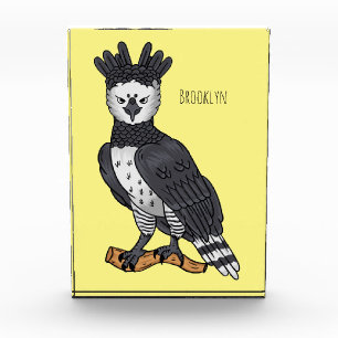 Harpy eagle cartoon illustration photo block