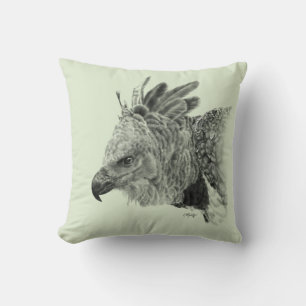 Harpy Eagle Drawing Throw Pillow