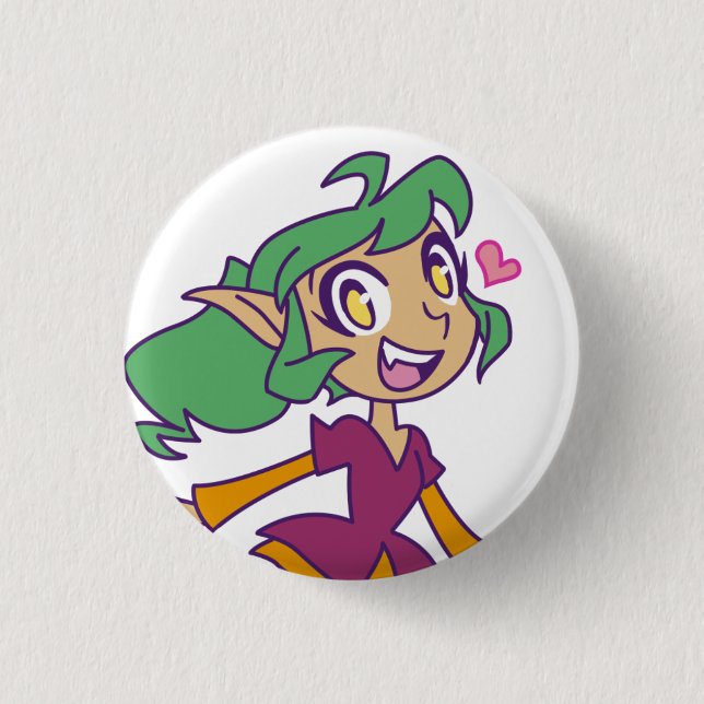 Harpy Gee 1 Inch Round Button (Front)
