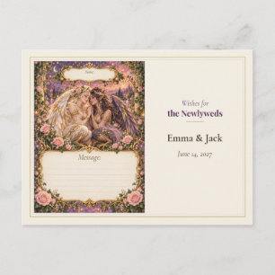 Harpy Wedding Guest Book Wishes Postcard