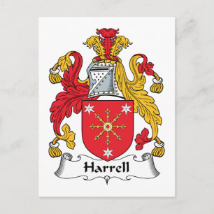 Harrell Family Crest Postcard