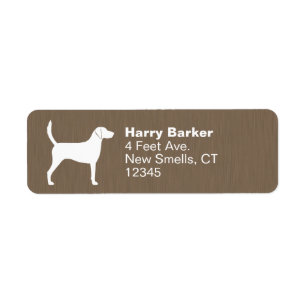 Harrier Dog Silhouette Adresse de retour