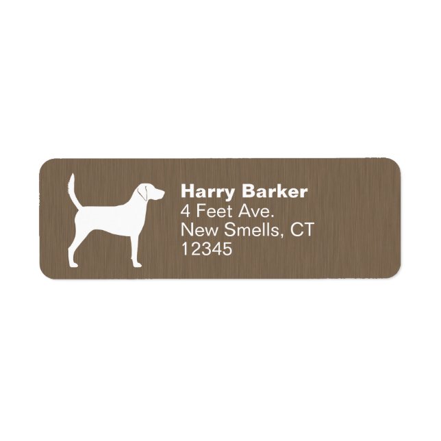 Harrier Dog Silhouette Adresse de retour (Devant)