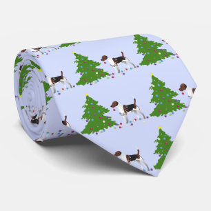 Harrier or Beagle Silhouette Christmas Design Tie