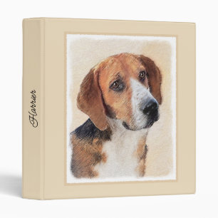 Harrier Painting - Cute Original Dog Art Binder