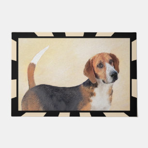 Harrier Painting - Cute Original Dog Art Doormat