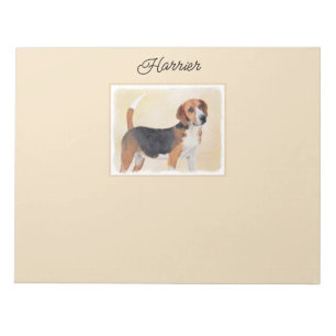Harrier Painting - Cute Original Dog Art Notepad