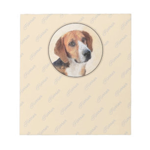 Harrier Painting - Cute Original Dog Art Notepad