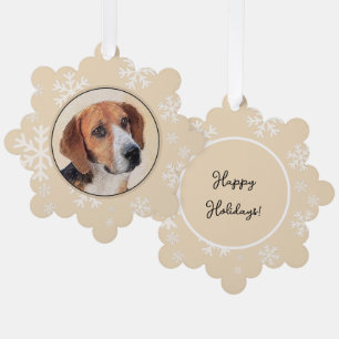 Harrier Painting - Cute Original Dog Art Ornament Card