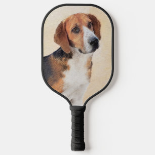 Harrier Painting - Cute Original Dog Art Pickleball Paddle