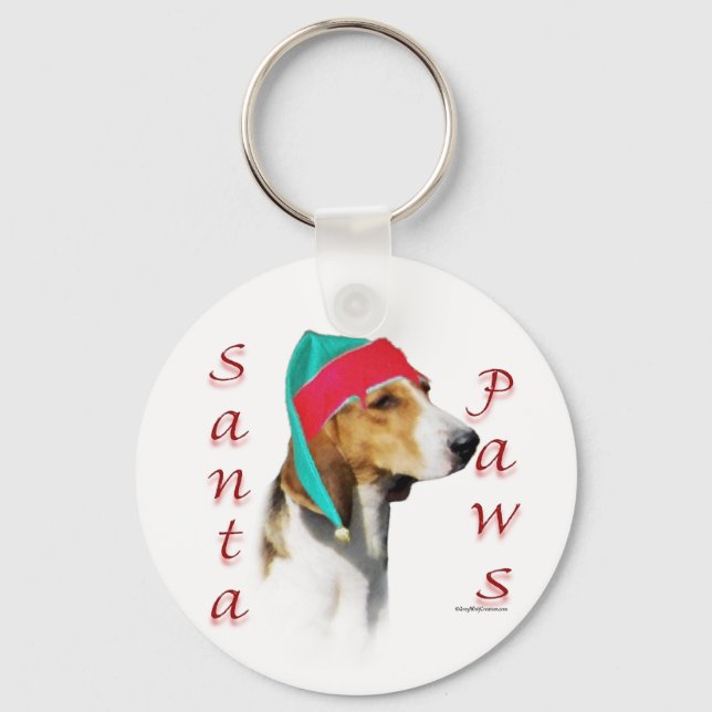 Harrier Santa Paws Keychain (Front)