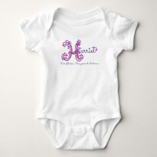 Harriet girls name & meaning H monogram shirt