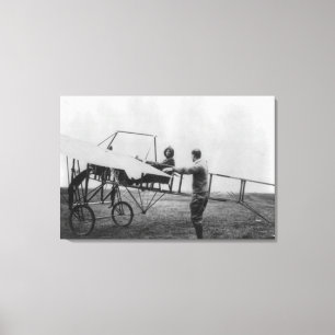 Harriet Quimby in Her Airplane Photograph Canvas Print