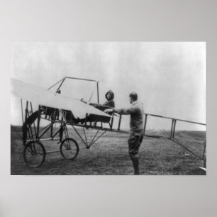 Harriet Quimby in Her Airplane Photograph Poster