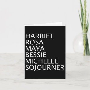 Harriet Rosa Maya Bessie Michelle Sojourner Black  Card