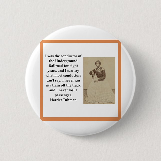 Harriet Tubman 2 Inch Round Button (Front)