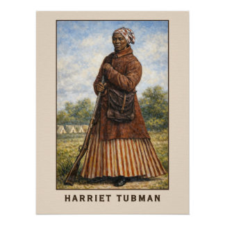 Harriet Tubman Color Portrait Art Poster