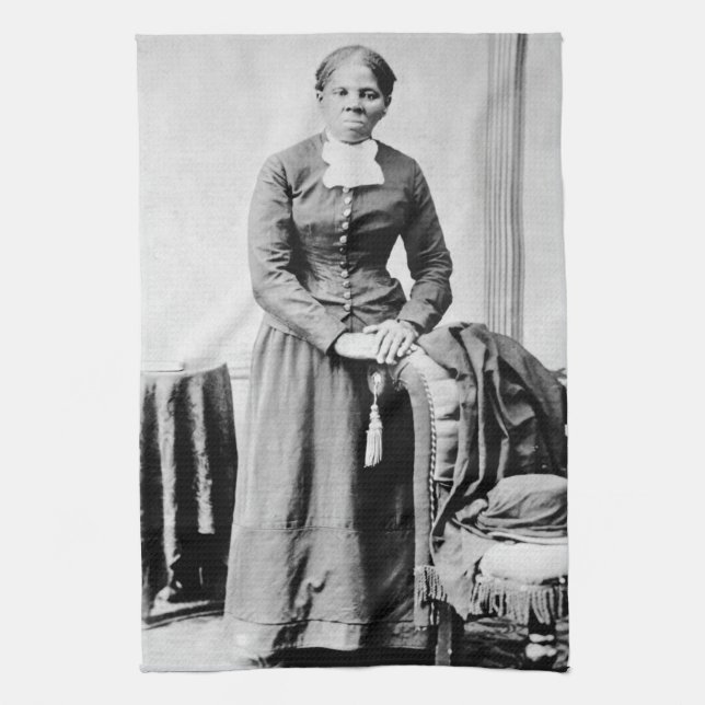 Harriet Tubman Conductor Underground Railroad Kitchen Towel (Vertical)