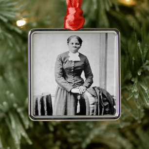 Harriet Tubman Conductor Underground Railroad Metal Ornament