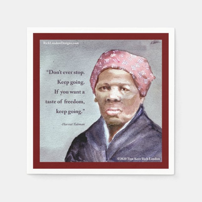 Harriet Tubman & Quote Napkin (Front)