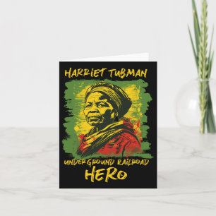 Harriet Tubman Underground Railroad Hero Black His Card